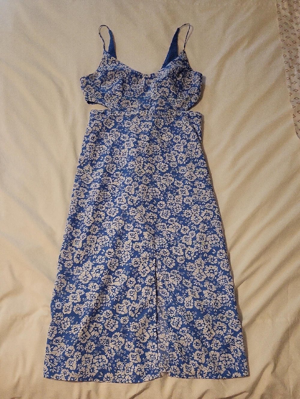 Topshop Blue and White Floral Dress